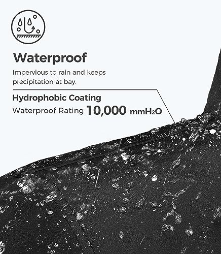 wantdo Women Hardshell Waterproof Windproof Insulated Ski Trekking Jacket - color: Black, size: 5X