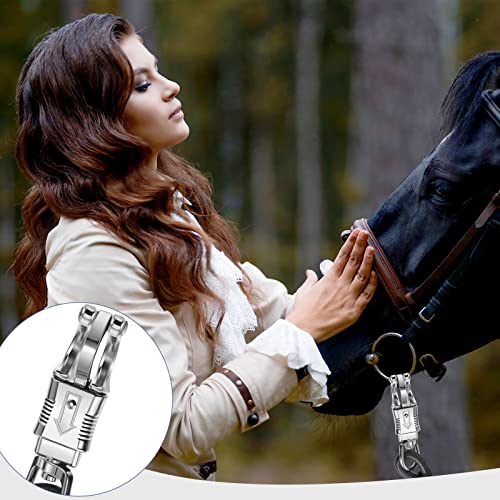 Riakrum 4 Pcs Bungee Horse Trailer Ties with Quick Release Snap,Black - color: Black