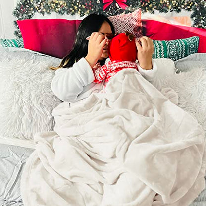 Bedsure Fleece Blankets King Size Cream - Bed Blanket Soft Lightweight Plush Cozy Fuzzy Luxury Microfiber, 108x90 inches - color: 01 - Cream, size: King (108" x 90")