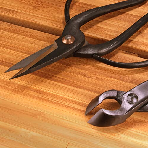 BambooMN Bonsai Basics Set - 8" Concave Cutter, 7" Heavy Duty Shear - 1 Set - color: Concave Cutter & Heavy Duty Shear Set, size: 1