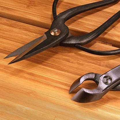 BambooMN Bonsai Basics Set - 8" Concave Cutter, 7" Heavy Duty Shear - 3 Sets - color: Concave Cutter & Heavy Duty Shear Set, size: 3