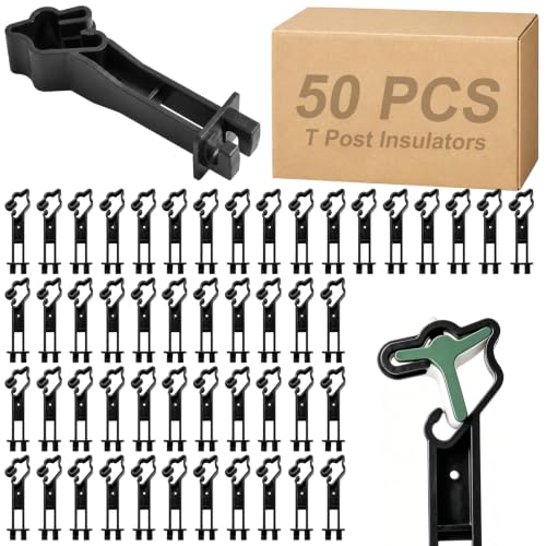 50 Pcs Reversed Extender Tube Post Insulator for Electric Fence Wire, Black - color: Black, size: 50 PCS