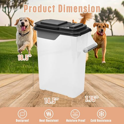 Buddeez Pet Food Containers, Dry Bird Seed Food Storage,16 Quart 2-pack - color: Black, size: 2 Pack (16 Quart)