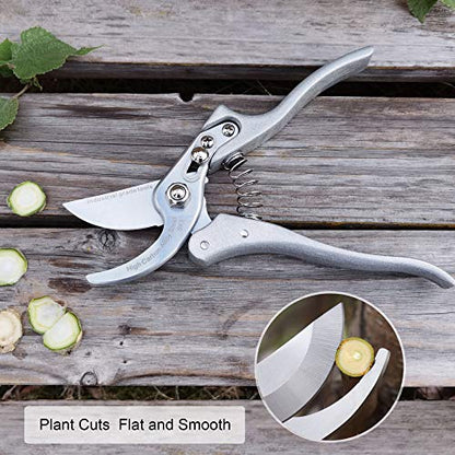 TONMA 8.1" Pruning Shears, Made in Japan, Garden Scissors & Clippers, TP-1 | 1" Cut Capacity, Heavy-Duty Bypass Pruning Shears for Gardening, Japanese Hand Pruners Loppers with Ergonomic Comfort Handles - size: 8.1 inches