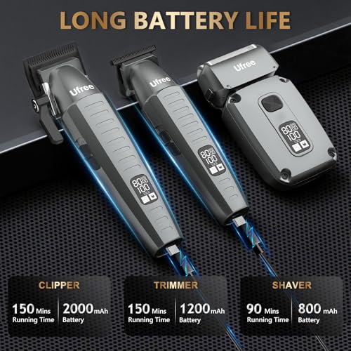 Ufree Hair Clippers and Trimmers Set for Men, Electric Razor Foil Shaver - size: 25 Piece Set