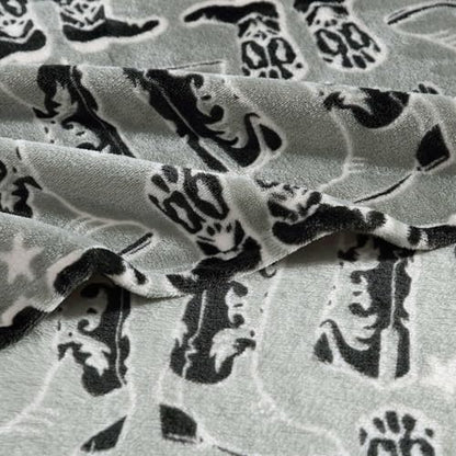 Wrangler - Soft Plush Throw Blanket for Bed & Couch, 50x60 - color: Knockin Boots, size: 50" x 70"