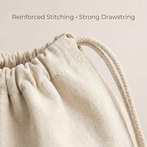 Urban Villa Laundry Bags 4-Pack 28”x36" Extra-Large Cotton Canvas Heavy Duty Washable Durable Travel Laundry Sacks with Drawstring Closure Reusable Hamper Liners for Dirty Clothes Delicates & Lingerie