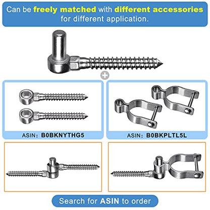 Insaga 304 Stainless Steel Gate Hinge, 5/8" Pin Heavy Duty Lag Screw Hinge for Wooden Fence & Farm Gate, One-Piece Molding Post Side Wood Bolt Hinge (2Pcs,M12) - color: M12 Pin Hinge-2Pcs