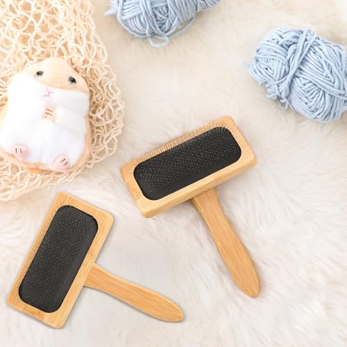 2 Pcs Wool Carders, Hand Carders for Wool Needle Felting Brush Needle Felting Carding Brushes Tools for Craft Felt Project(Black)