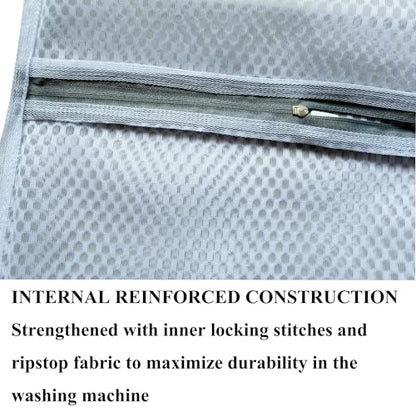 3Pcs Mesh Laundry Bags Durable Zipper Wash Bags for Delicates, Lingerie, Bras, Underwear, Baby Clothes, Shoe, Sock - Protect Garments in Washing Machine Pouch Net Bag Travel (3 Large(16 x 20 Inches)) - size: 3 Large(16 x 20 Inches)