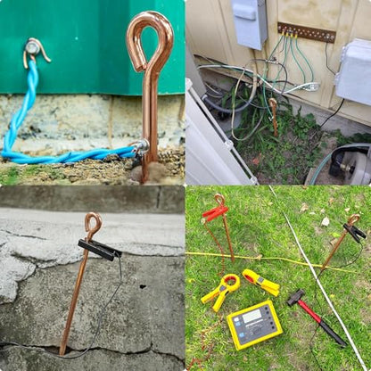 Electric Fence Wire Connect The Energizer and Electric Fence Charger Solar Fence Charger Solar Powered Electric Fence, Solar Electric Fence (6FT(Wire+Grounding Rod)) - style: 6FT(Wire+Grounding Rod)