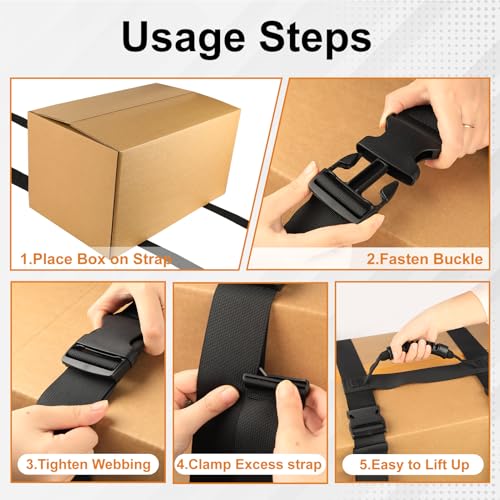 67 Inches Box Carrying Strap with Handle to Safely Move Heavy Boxes - size: 67 Inch