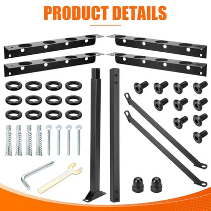 Trailer Tool Racks for Lawn Equipment 8 Hole Truck Shovel Holder