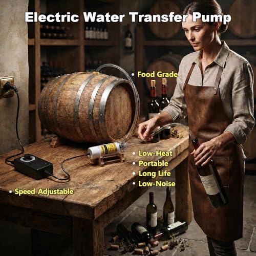 Food Grade Small Electric Water Transfer Pump,110V,Adjustable Speed 0-2LPM - color: White-with Speed Adjustable