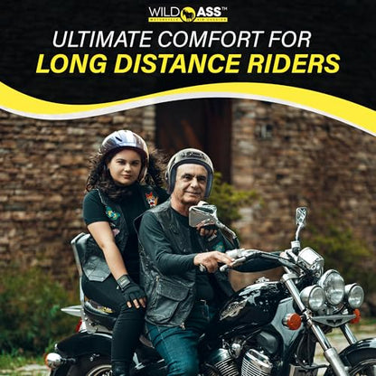 Wild Ass Saddle Classic - Motorcycle Air Gel Seat Pad, Ergonomic Air-Adjusting Cushion with Straps, Universal Fit for Ultimate Comfort & Relief, Cool Flow Motorcycle Accessory for Long Rides - Black - style: Classic