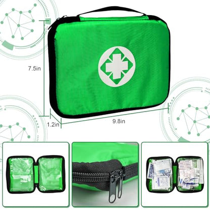 Home-Businesses First-Aid Emergency-Kit for Camping-Car - 300 Pcs Urgent Essential First Aid Kits Refill Supplies with Tourniquet Bandages for Workpalce Green 1st Aid - style: 300Pcs-Green
