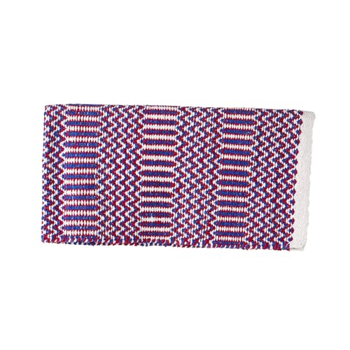 Mayatex 1340-76 Double Weave 32x64 Acrylic Blend Saddle Blanket Red White and Blue