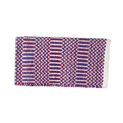 Mayatex 1340-76 Double Weave 32x64 Acrylic Blend Saddle Blanket Red White and Blue