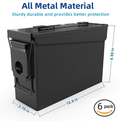 HARDROCK Metal Ammo Can, Ammo Box - color: Black, size: 30cal *6