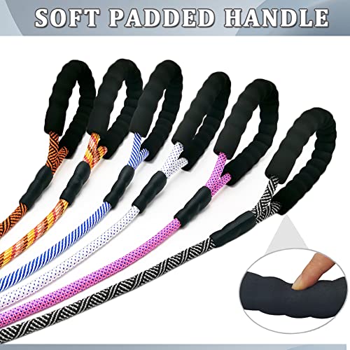 MayPaw Heavy Duty Rope Dog Leash, 3/4/6/7/8/10/12/15/20/30 FT Nylon Pet Leash, Soft Padded Handle Thick Lead Leashes for Large Medium Dogs (Black, 1/2" * 4') - color: black, size: 1/2" * 4'
