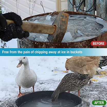 500W Chicken Waterer Heater, Cast Aluminum Utility De-Icer - size: 500-Watt
