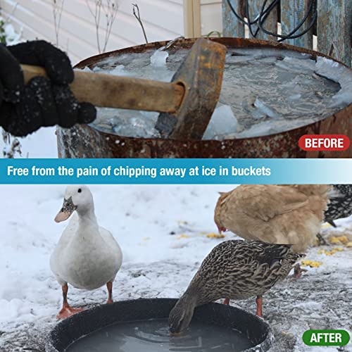 250W Chicken Waterer Heater, Cast Aluminum Utility De-Icer - size: 250-Watt