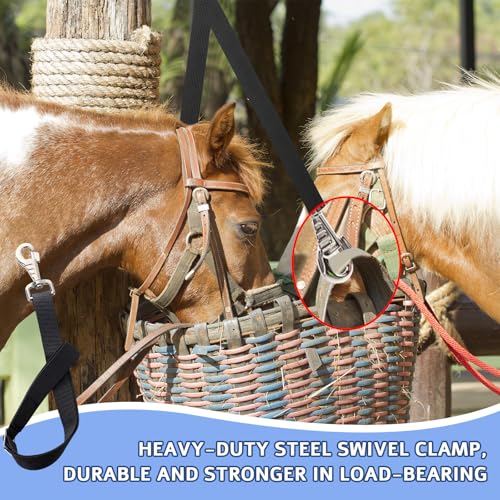 Nylon Horse Bucket Strap for Outdoor Feeders,Black,10 Pcs - color: Black