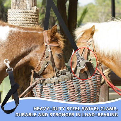 Nylon Horse Bucket Strap for Outdoor Feeders,Black,10 Pcs - color: Black