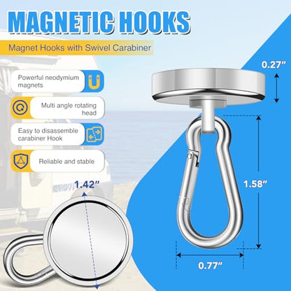 Magnetic Hooks Heavy Duty 150Lbs, 4 Pack Super Strong Magnetic Hooks - style: 150lb-4P