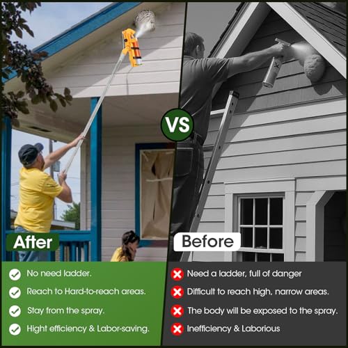 NEWFLY Spray Can Extension Pole Adaptor, Adjustable Sprayer Bracket Adaptor - color: Yellow