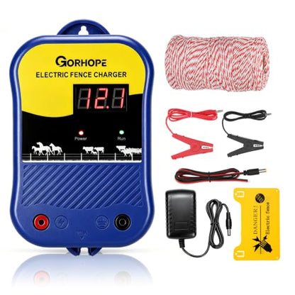 4.5 Miles Electric Fence Charger,3J Electric Fence Energizer for Livestock - size: 4.5 Miles