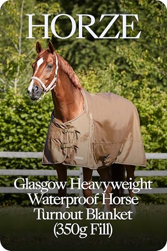 Horze Glasgow Heavy Weight Waterproof Winter Turnout Horse Blanket (350g Fill) - Cocoa Mocha - 81 in