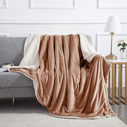 IR Imperial Rooms King Sherpa Blanket 108x90 Guest Bedroom Camel - color: Camel, size: King
