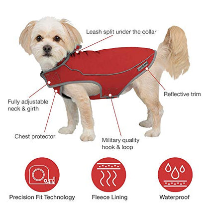 Jacket for All Dogs, Fleece-Lined, Waterproof Doggie Vest, Reflective Pet Parka (2200) (X-Small, Blue) - color: Blue, size: X-Small