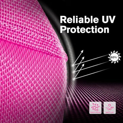 Harrison Howard UV-Proof Multi-Function Fabrics Thick Fleece Padding Horse Fly Mask Half Face with Ears Magenta Arabian Medium - color: magenta, size: Medium (Arabian)