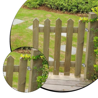 Farm Gate Hinge, 2 Pair Stainless Steel Heavy Duty Wood Gates Hinges, M12 Fence Gate Hardware,Screw Hinges to Mount for Wooden Gates Fences