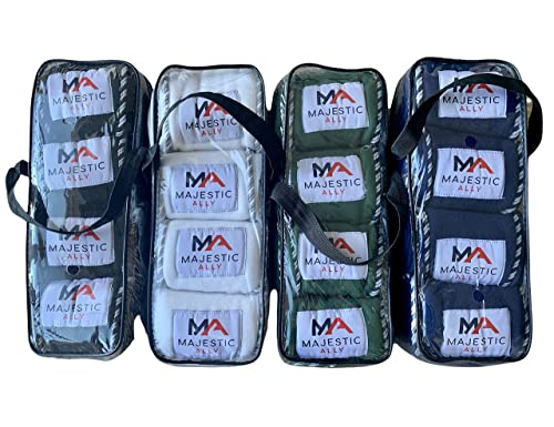 Majestic Ally Fleece Polo Leg Wraps for Horses, Black, Set of 4 - color: Black