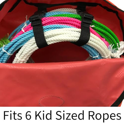 Horse and Calf Roping 3 Ropes Carry Bag Custom Designed with Reflective and Overlay Trims by Tahoe Tack - color: Black