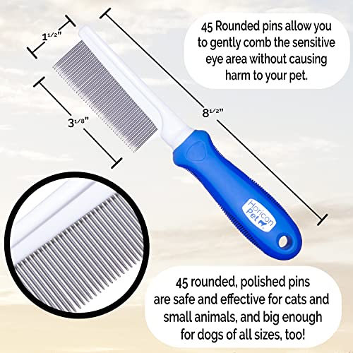 45 Pin Face & Finishing Comb With Stainless Steel Metal Teeth - Dogs, Cats & Small Animals for Removing Matted Fur, Knots & Tangles - style: 45 Pin Comb - Long