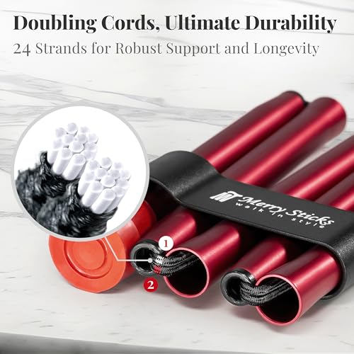 Merry Sticks Foldable Walking Cane for Women and Men, Adjustable, Berries - color: Berries, size: Classic Grip