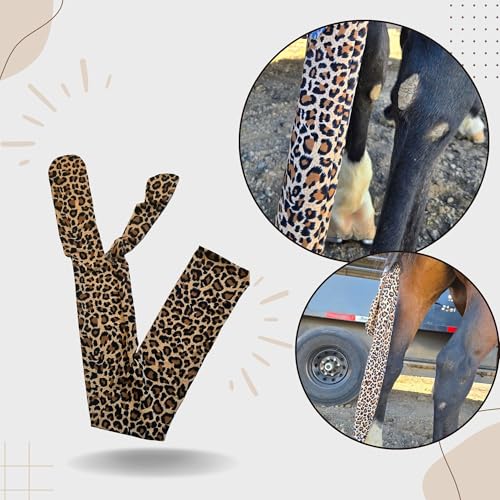 Ranch Hand Premium Lycra Tail Bag – Horse Tail Bag Made from Durable Stretchable Lycra – Gentle on Hair and Free from Damage – Horse Tail Protection Bag for Grooming – 24 Inches - Leopard - color: Leopard