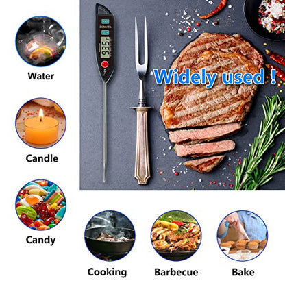 BOMATA Digital Water Thermometer for Liquid, Meat, Cooking, IPX7 Waterproof - color: Black