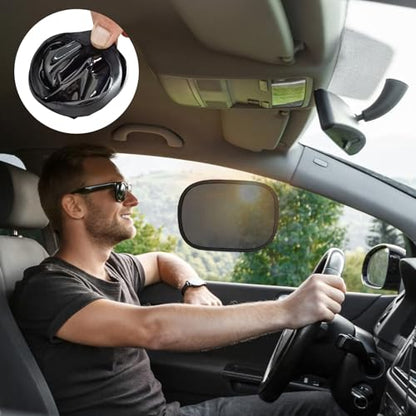 4 PCS Miniature Static Cling Car Window Shades, Removable Windshield Sun Block Side Window Sunshade, Reusable Auto Screen Sun Shade Blocker UV Ray Protection for Safe Driving - color: 4 PCS