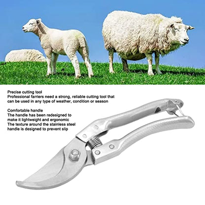 Farrier Hoof Tool Kit, Goat Hoof Trimming Shears Nail Clippers for Sheep, Lamb, Pig Hooves, Animal Toe Nails Trimming Repairing Tool (Silver)