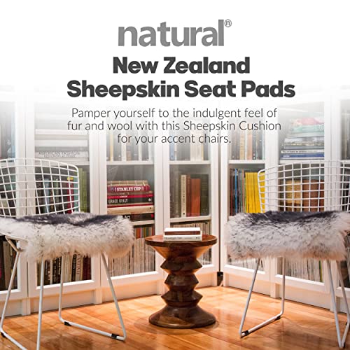 Natural Sheepskin Chair Pad, Non-Slip, Gradient Grey, 2 Pack - color: Gradient Grey, size: 2 Count (Pack of 1)