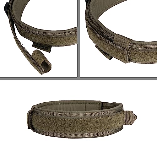 EXCELLENT ELITE SPANKER Tactical Nylon Dog Collar Military Metal Buckle - color: Ranger Green, size: M-(14''-18")