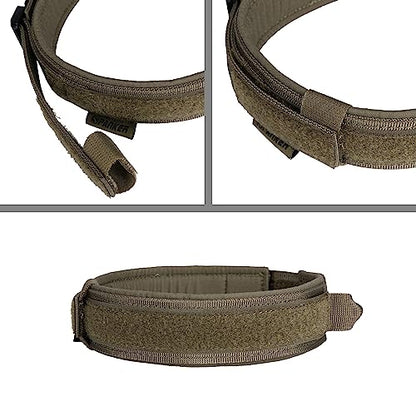 EXCELLENT ELITE SPANKER Tactical Nylon Dog Collar Military Metal Buckle - color: Ranger Green, size: M-(14''-18")