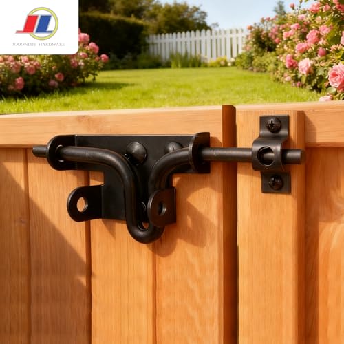 Slide Bolt Gate Latch, Fence Gate Lock, 6.5 Inch, Black - size: Sliding Rod Type