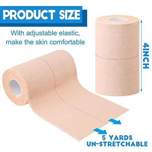 Nuanchu 16 Rolls Self Adhesive Elastic Bandage Wrap Breathable Flexible Stretch Sports Tape for Wrist Ankle Support, Cohesive Vet Wrap for Horse Pet(4 Inch x 5 Yard) - size: 4 Inch x 5 Yard
