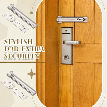 Lothee 2" 4 Pcs Brass Surface Bolt Door Latch, Satin Nickel - color: Satin Nickel, size: 2 Inch